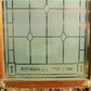 Etched Frosted Clear Glass Vintage Church Window, Architectural Art Glass, B
