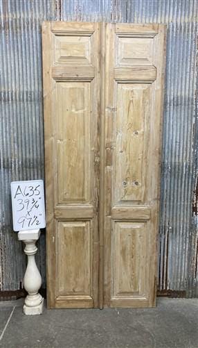 Home & Living > Home Improvement > Doors & Locks > Doors - Antique French Double Doors (39.75x97.5) European Doors, Flat P...
