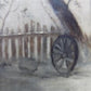 Art & Collectibles > Painting > Oil - 1880s Midwest Landscape Painting on Canvas, Original Art Winter Village, C by The Ol...