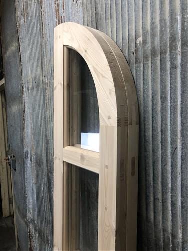 Arched French Double Doors (32x80.5) 3 Pane Glass European Styled Doors O15