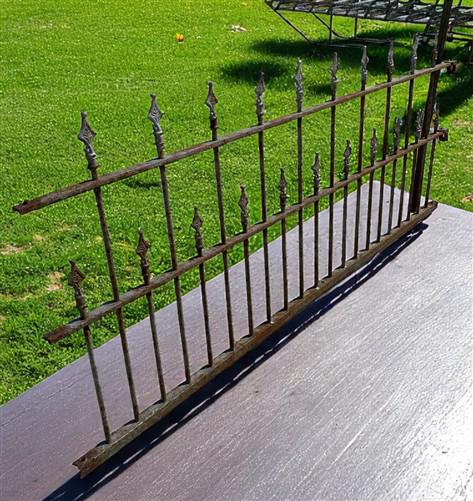 Wrought Iron Vintage Fence Panel (85.5x37) Architectural Salvage, Garden Art A31