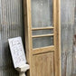 Antique French Single Door(25x83.5) Glass Pane Door with Jamb, Encased Door T22