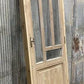 Antique French Single Door (27x81.5) Glass Pane Door with Jamb, Encased Door T27