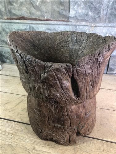 Rustic Wood Planter, Wood Stump, Round Wooden Flower Pot, Natural Wood Decor, L