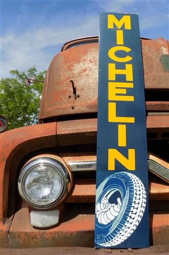 Art & Collectibles > Collectibles > Advertisements - Michelin Sign, Metal Porcelain Sign, Tire Advertising, Michelin Man B...