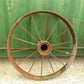 2 Cast Iron Implement Wheels, Wagon Wheel, Tractor Steel Rims, Industrial Age F