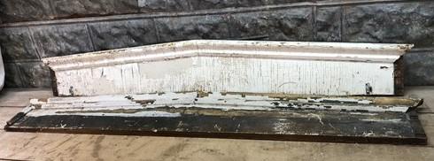 Pair Crown Molding Headers, Trim Door Window Pediment Architectural Salvage B42