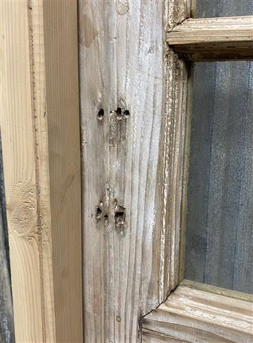 Antique French Single Door (25x91.5) Glass Pane Door with Jamb, Encased Door T21