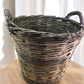 Home & Living > Home Decor > Decorative Storage > Decorative Baskets - Round Wicker Basket, Vintage German Woven Rattan Ba...