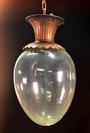 Antique Apothecary Show Globe, Hanging Pharmacy Globe,  Glass Jar D