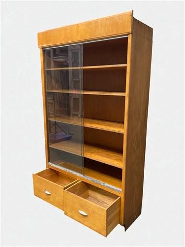 Home & Living > Furniture > Dining Room Furniture > Buffets & China Cabinets - 2 Sliding Door Display Cabinet, Vintage Dis...