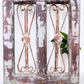 Blue Metal Heart Wood Window Frame, Arched Architectural Rustic Wall Decor A