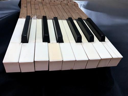 15 Black White Piano Keys, Vintage Piano Parts, Art Craft Supplies, Steampunk H