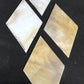 10 Stained Slag Glass Diamond Panes, Reclaimed Church Window Art Glass Pieces D
