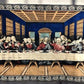 The Last Supper Da Vinci Tapestry, Vintage Italian Textile Plush Art Decor B