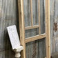 Antique French Single Door (33x81) Glass Pane Door with Jamb, Encased Door T44