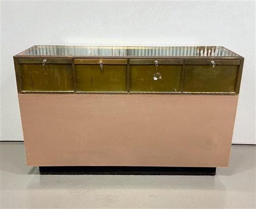 Home & Living > Storage & Organization - 2 Pc. Parker Glass Display Case, Vintage Floor Showcase, Lighted Store Counter by...