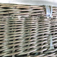 Rectangular Wicker Basket, Vintage German Woven Basket, Storage Organizer C34