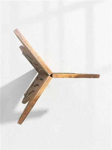 Tri Fold Wood Table Base, Plant Stand, Collapsible Folding Table Stand