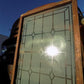 Etched Frosted Clear Glass Vintage Church Window, Architectural Art Glass, A