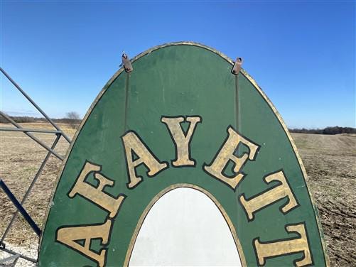 Art & Collectibles > Collectibles > Advertisements - Lafayette 1798 Tavern Sign, Vintage Wood Advertising Sign, Tavern, Di...