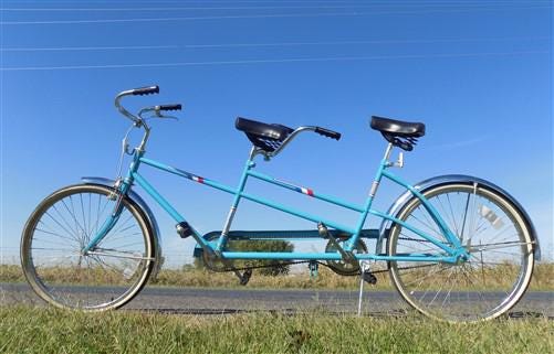 Toys & Games > Sports & Outdoor Recreation > Bikes & Cycling > Bicycles - 1970s Columbia Twosome Bicycle, Turquoise Tandem...