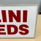 Illini Feeds Sign, Vintage Aluminum Double Sided Sign Livestock Advertising Sign