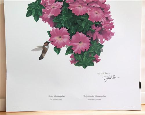 Art & Collectibles > Prints > Lithographs - Richard Sloan, Hummingbird, Signed Print, 28x22, Wade Collection, Plate 45 by...