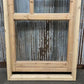 Antique French Single Door (33x81) Glass Pane Door with Jamb, Encased Door T34