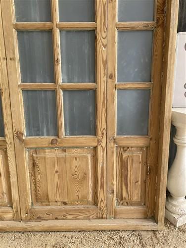 Antique French Double Doors (71x88) Frosted Glass European SideLite Jamb C8