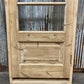 Antique French Single Door (28x86) Glass Pane Door with Jamb, Encased Door T47
