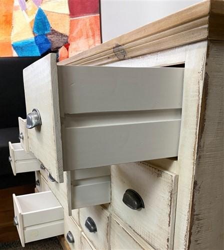 Home & Living > Furniture - 24 Drawer White Apothecary Cabinet Store Cabinet Store Display Pharmacy Cupboard by The Old Gr...