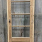 Antique French Single Door (27.5x81) Glass Pane Door with Jamb, Encased Door T31