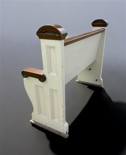 Home & Living > Furniture > Entryway & Mudroom Furniture - Vintage Wooden Church Pew, 3' 9" Porch Bench, Entry Foyer, Dini...