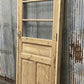 Antique French Single Door (32x79.5) Glass Pane Door with Jamb, Encased Door T37