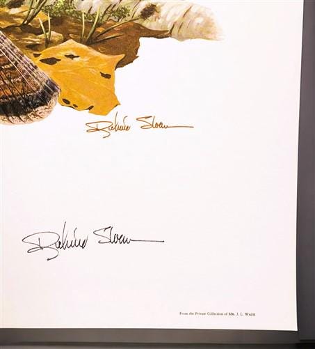 Art & Collectibles > Prints > Lithographs - Richard Sloan, Ruffled Grouse, Signed Print, 28x22, Wade Collection, Plate 12...