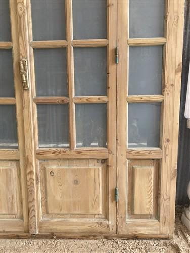 Antique French Double Doors (71x88) Frosted Glass European SideLite Jamb C13