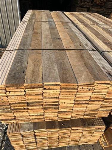 Home & Living > Home Improvement > Flooring - Reclaimed Dirty Top Wood Flooring Skip Planed Mixed Species Floor Tongue Gro...