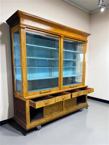Home & Living > Furniture > Office Furniture - 8' Retail Store Display Cabinet, Vintage Apothecary, Backbar, Display Case,...