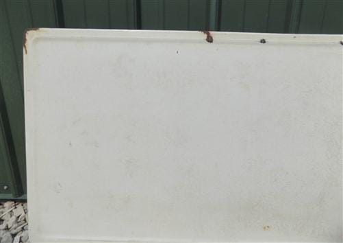Home & Living > Furniture - Black & White Porcelain Table Top Panel, Kitchen Cupboard Hoosier Enamel A28 by The Old Grainery
