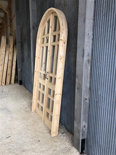 Home & Living > Home Improvement > Doors & Locks > Doors - Arched French Double Door (48x96) 14 Pane Glass Door European S...