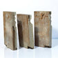 3 Plinth Blocks, Door Trim Molding, Architectural Salvage Antique Wood Trim C16