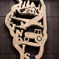 Home & Living > Home Decor > Wall Decor > Wall Hangings - Illinois Carved Wood Wall Decor, Chicago Music Plane Farm Tracto...