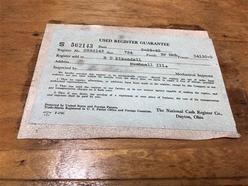 1940 NCR National Cash Register Cash Money Drawer Coin Dollar Parts Repair R