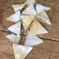 Craft Supplies & Tools > Raw Materials > Glass - Stained Slag Glass Triangle Panes, Reclaimed Church Window Art Glass Piec...