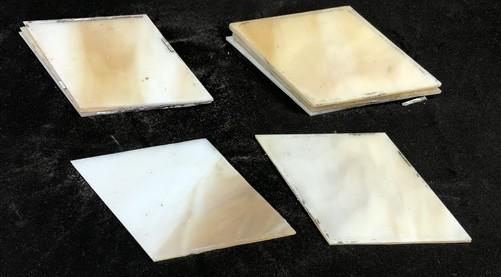 Craft Supplies & Tools > Raw Materials > Glass - 10 Stained Slag Glass Diamond Panes, Reclaimed Church Window Art Glass Pi...