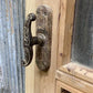 Antique French Single Door (33x81) Glass Pane Door with Jamb, Encased Door T34