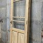 Antique French Single Door (32.5x92) Glass Pane Door with Jamb, Encased Door T46