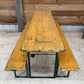 Vintage German Oktoberfest, Beer Garden Table and Benches, Picnic Table, Y29