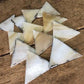 Craft Supplies & Tools > Raw Materials > Glass - Stained Slag Glass Triangle Panes, Reclaimed Church Window Art Glass Piec...